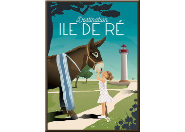 Magnet Ile de Ré - Donkey and child