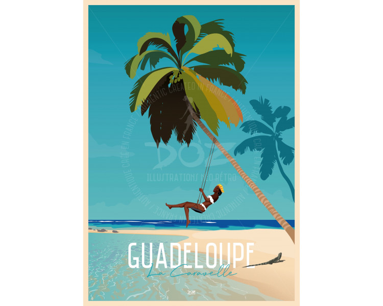 Poster DOZ Guadeloupe - The beach of Caravelle