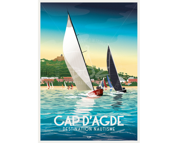 Poster DOZ Cap d'Agde - Sailing race