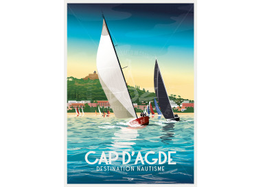 Affiche DOZ Cap d’Agde - Course à la voile