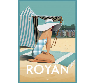 Poster DOZ Royan - La Grande Plage tent bather