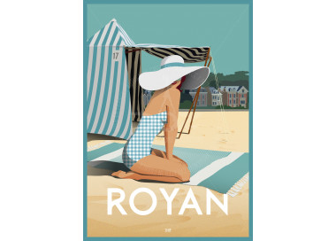 Affiche DOZ Royan - La Grande Plage tente baigneuse