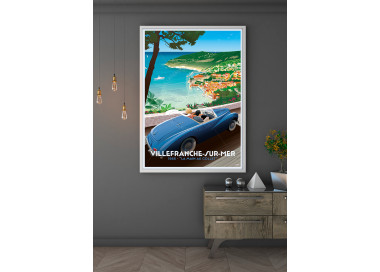 Affiche DOZ Villefranche-sur-mer, cinéma, la main au collet