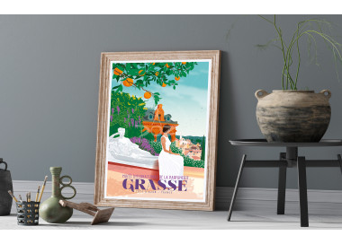 Poster DOZ - Grasse - Côte d'Azur - International Museum of Perfumery - Orangeraie