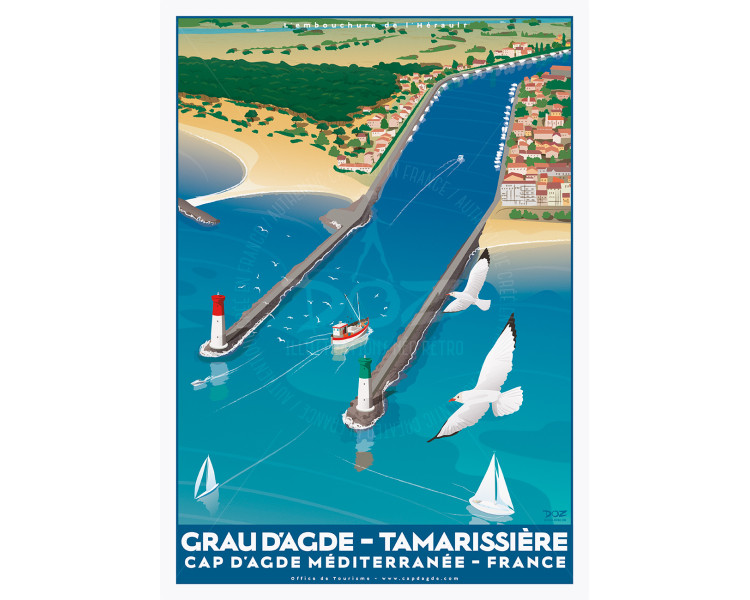 Poster DOZ Cap d’Agde - Grau and Tamarissière