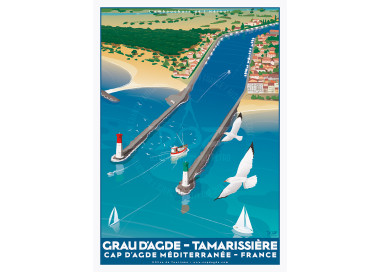 Affiche DOZ Cap d’Agde - Grau et Tamarissière