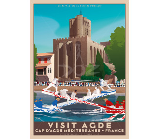 Affiche DOZ Cap d’Agde - Les joutes nautiques