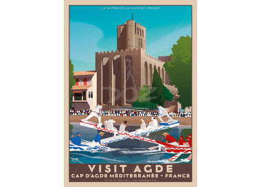 Affiche DOZ Cap d’Agde - Les joutes nautiques