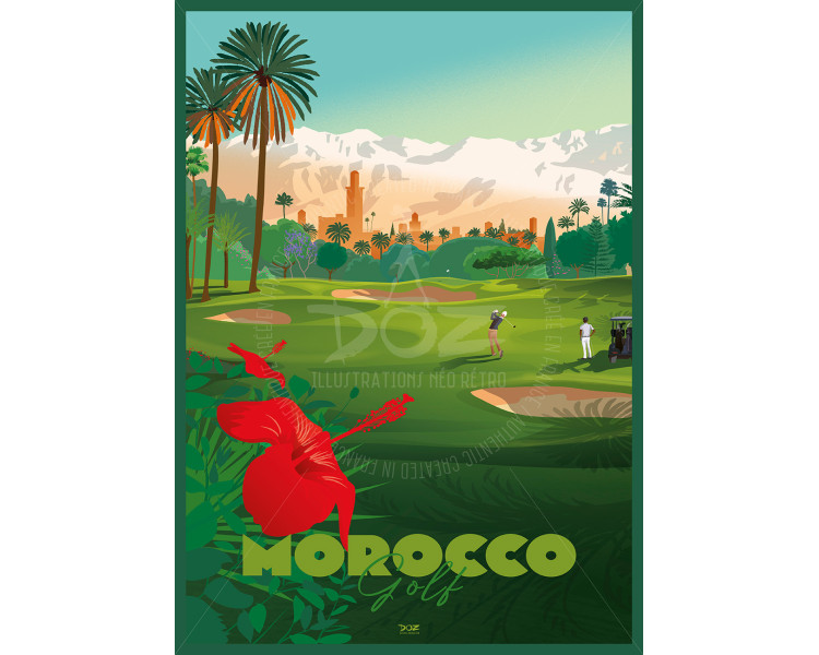 Affiche DOZ - MAROC - Golf