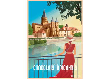 Poster DOZ Pays Charolais Brionnais, Burgundy, Paray-le-Monial