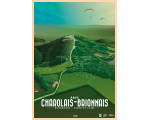 Poster DOZ Pays Charolais Brionnais, Burgundy, Mount Dardon