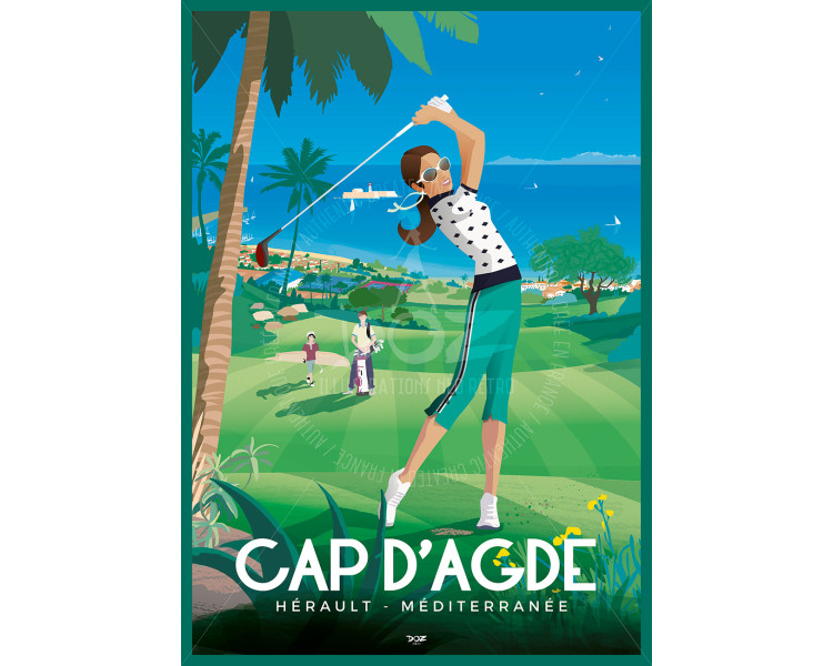 Affiche DOZ Cap d’Agde - Le Golf femme