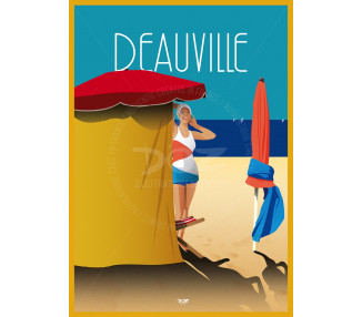 Affiche DOZ Deauville plage