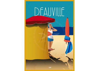Affiche DOZ Deauville plage