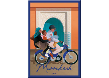 Magnet - Morocco - Family moped
