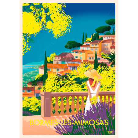 Affiche DOZ Bormes-les-Mimosas - les fleurs