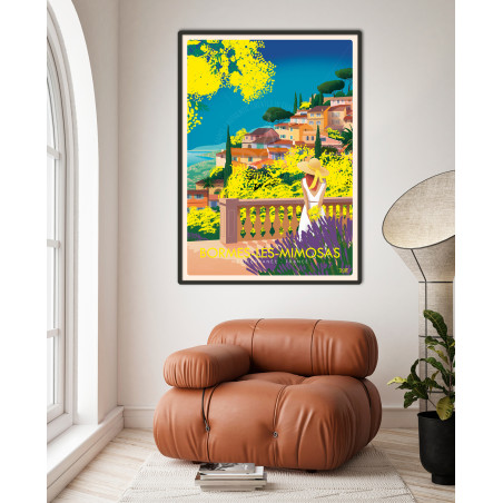Affiche DOZ Bormes-les-Mimosas - les fleurs