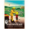 Poster DOZ Sapeurs Pompiers de France, Bourgogne, Macon