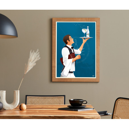 Affiche DOZ La French - Tonic français - Garçon de café