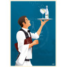 DOZ La French poster - French tonic - Waiter