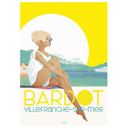 Affiche DOZ Villefranche-sur-mer, Expo Brigitte Bardot